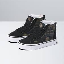Vans SK8 Hi Zip Up Logo Camo Shoes