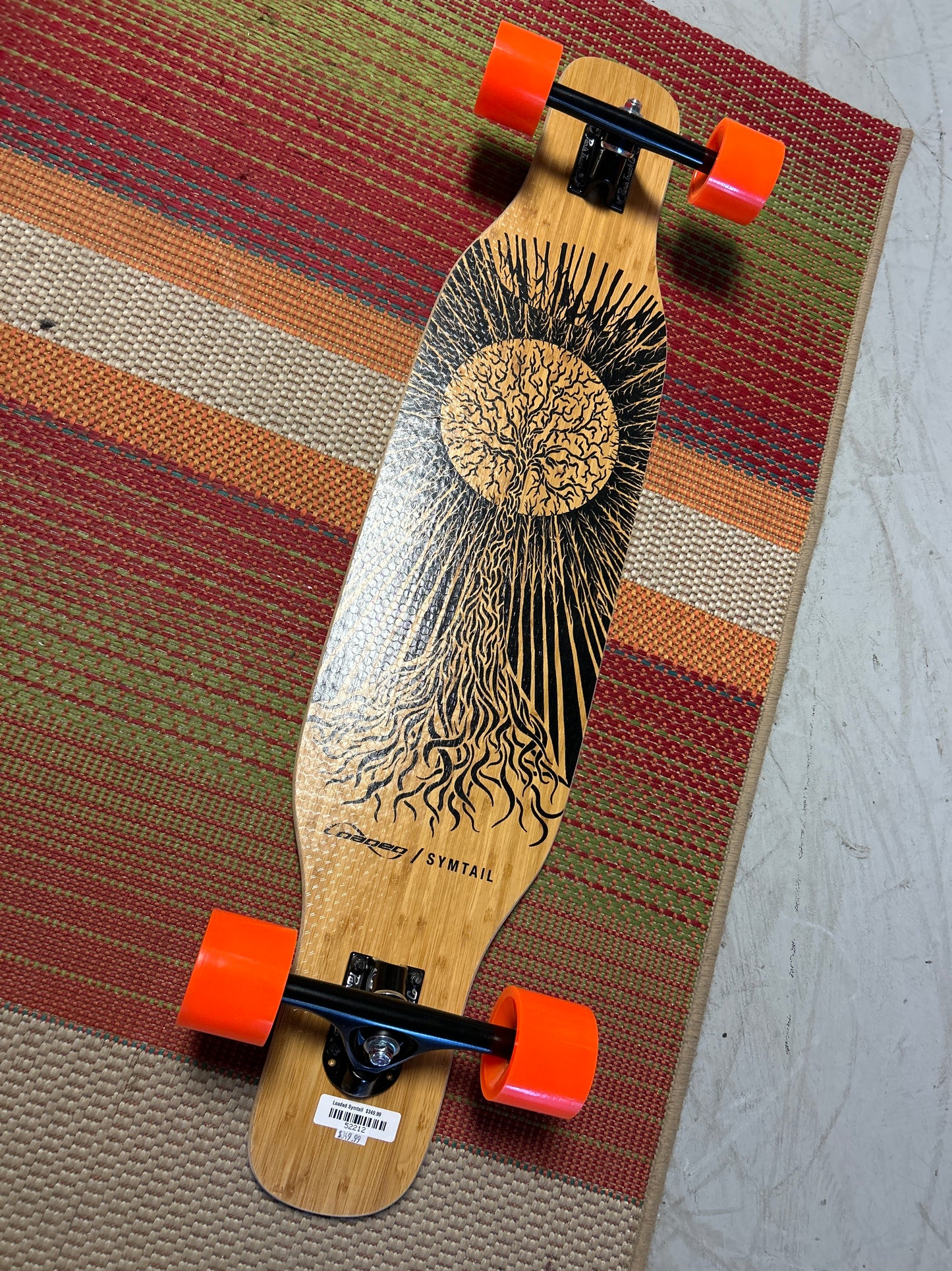 Loaded Complete Longboard Symtail 39.5” with Paris Trucks & 70mm 80a Orangatang Wheels