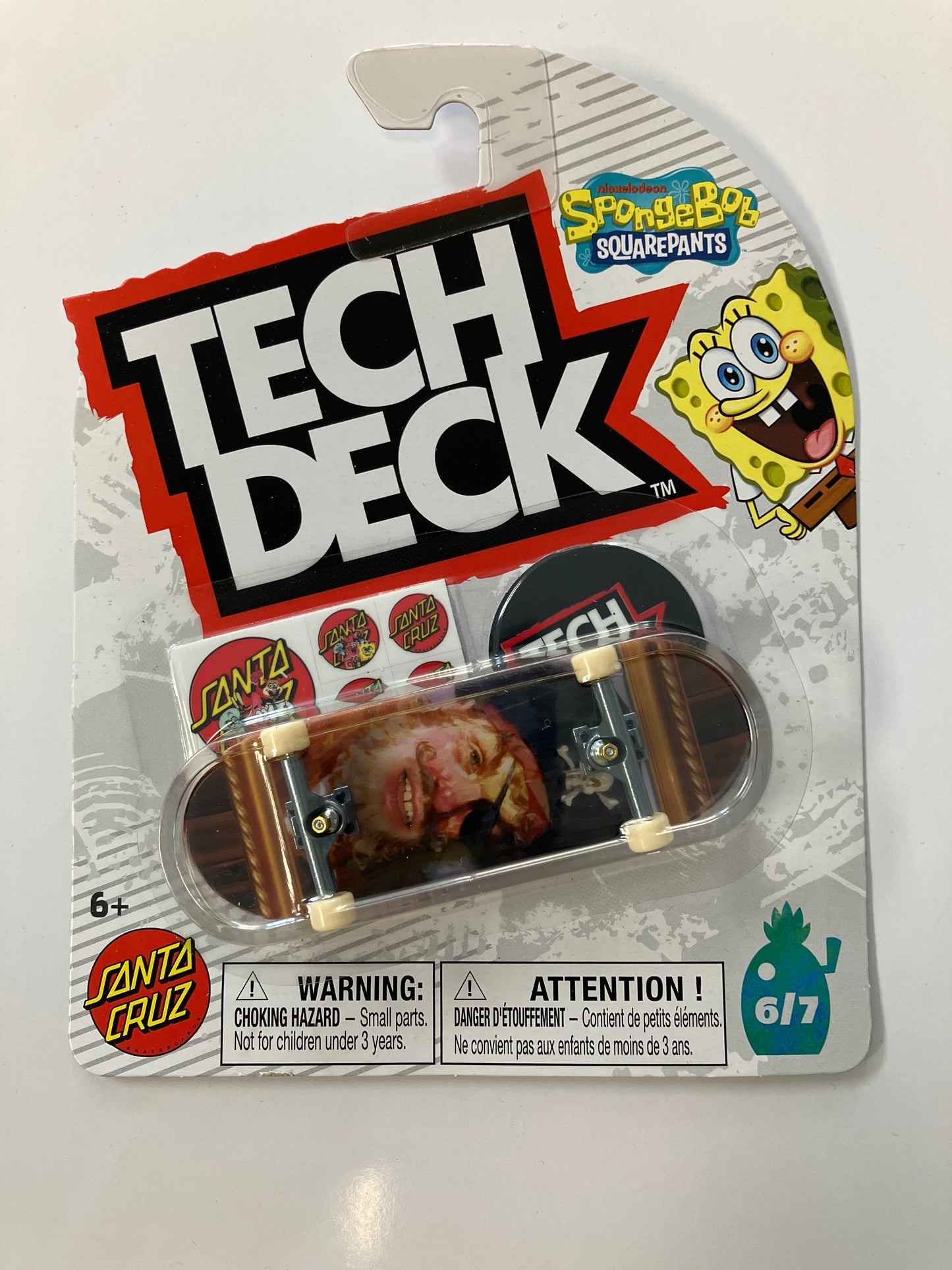Tech Deck fingerboard Santa Cruz x Sponge Bob Square Pirate