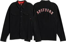 Spitfire Old Emb Flannel Black shirt