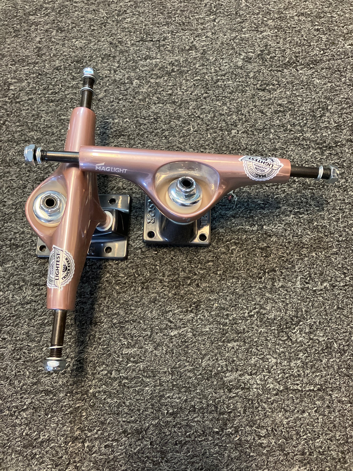 Tensor Trucks Mag Light Hollow Rose Gold Skateboard Trucks 5.25