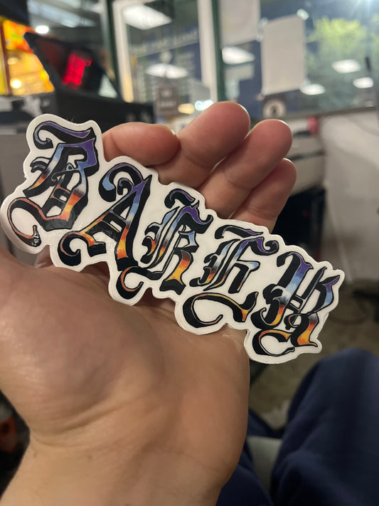 Baker sticker OG Font