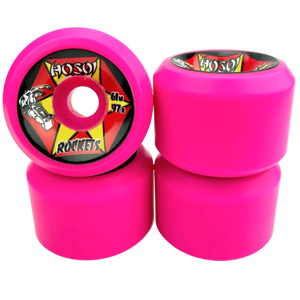 Hosoi Rockets 61m 97A Pink Wheels