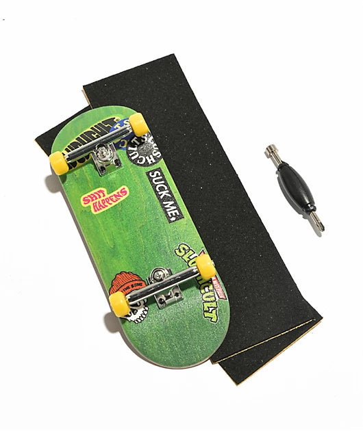 SLUSHCULT GROM SERIES FINGERBOARD COMPLETE - STICKER SLAP GREEN