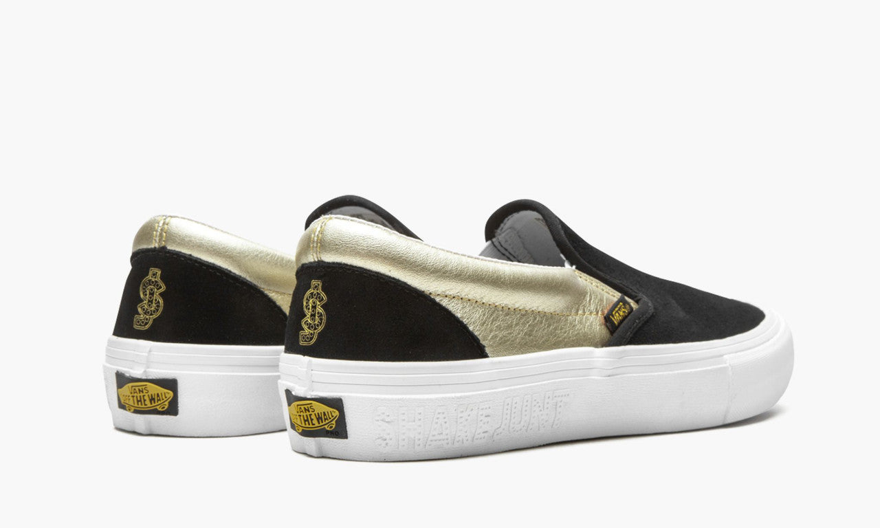 Vans Slip On Pro Shake Junt Shoes Black/Gold