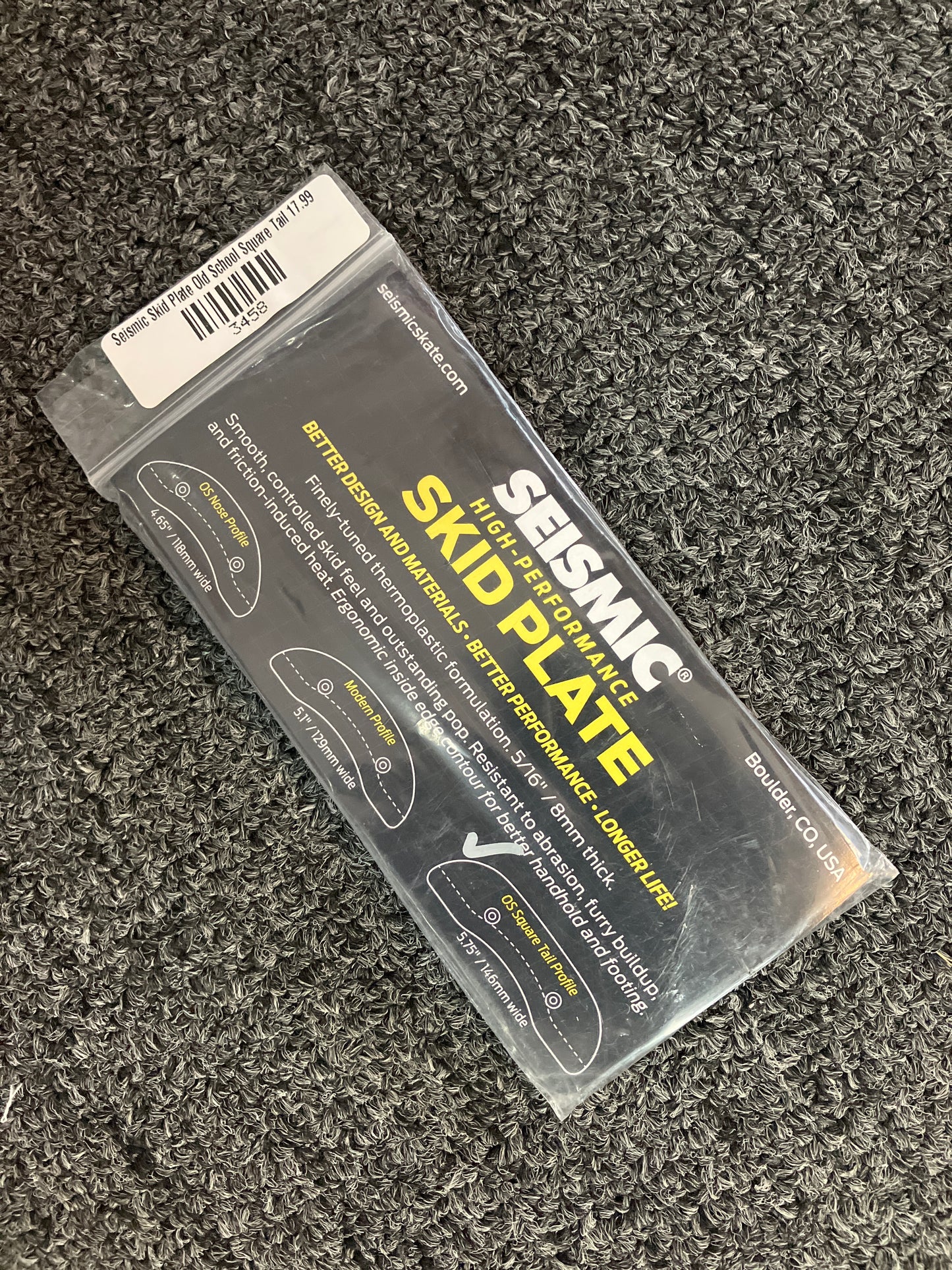 Seismic Skid Plate Old School- Square Tail