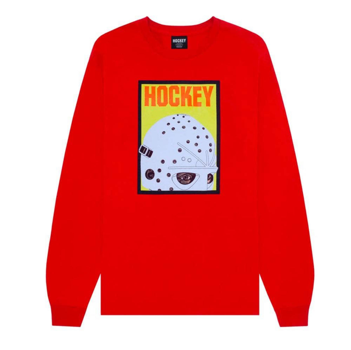 Hockey Mask Long Sleeve Red Shirt