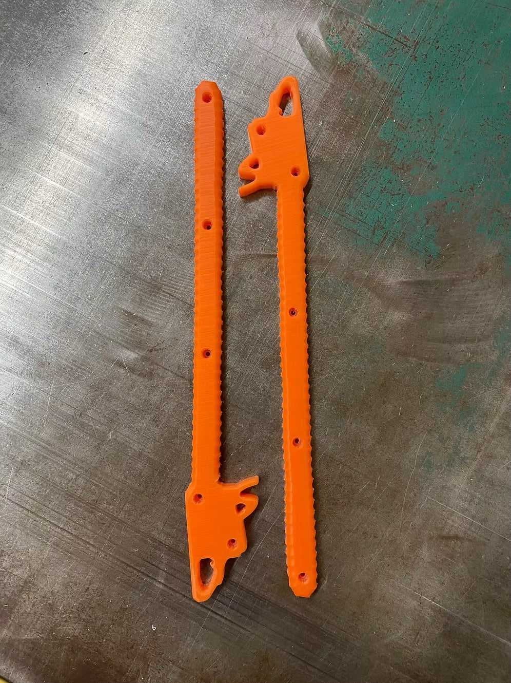 Lil Jawns X Heroin Chainsaw Skateboard Rails Orange
