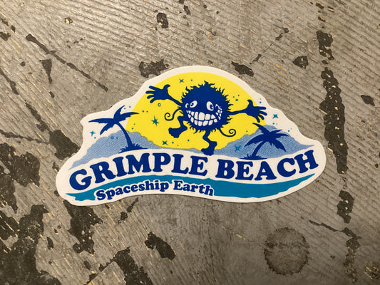 Antihero sticker spaceship earth Grimple beach 5”