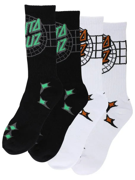 Santa Cruz Vector Contest 2-pack Crew Socks 9-11M