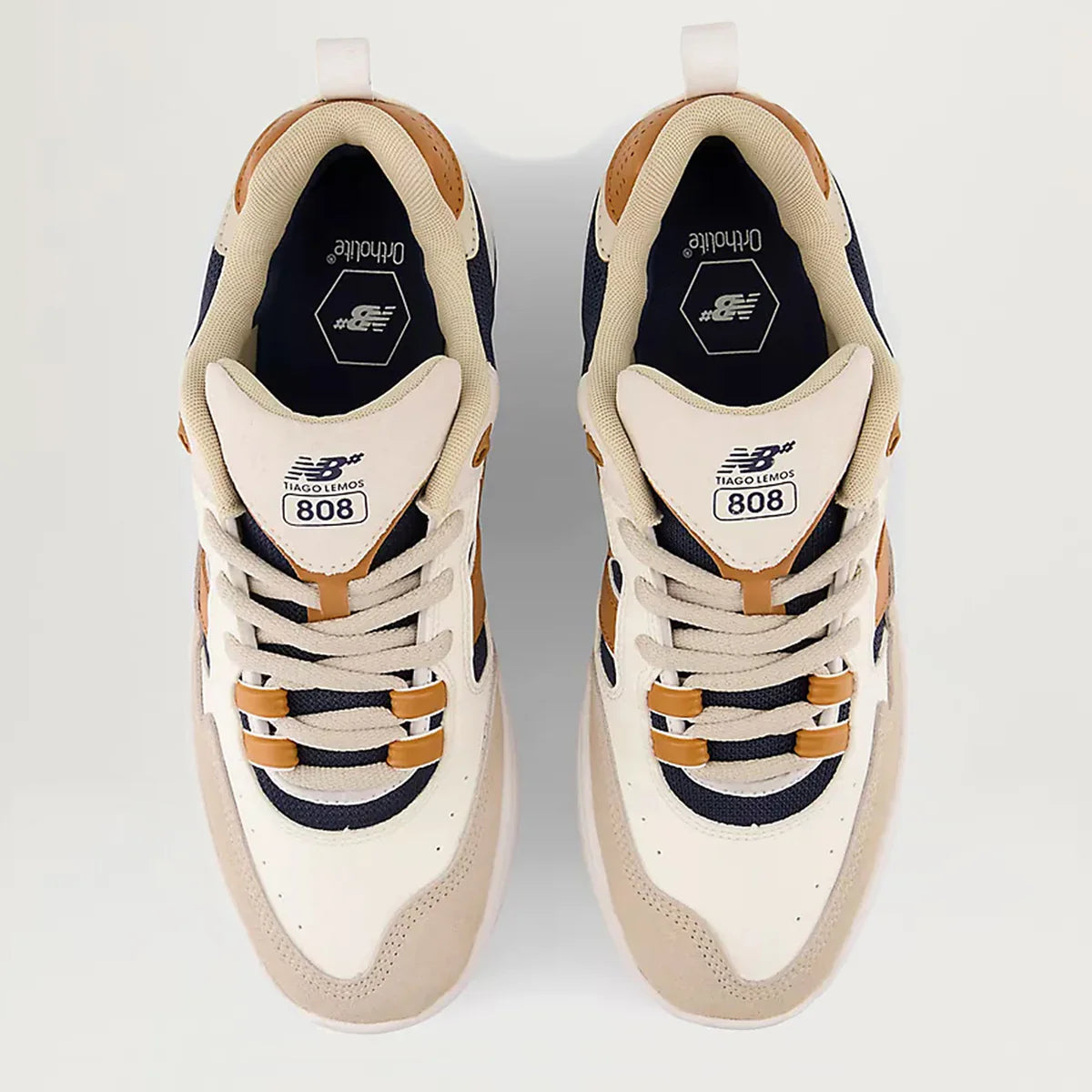 New Balance Numeric Tiago Lemos 808 White/Brown Shoes