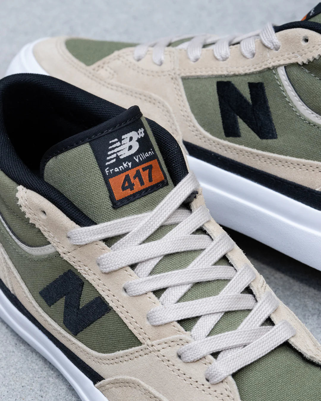 New Balance Numeric Franky Villani 417 Skate Shoes Beige/Green
