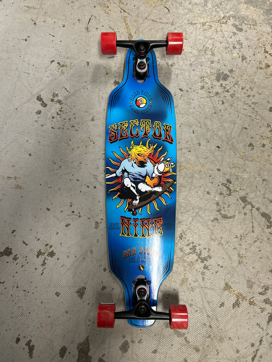 Sector 9 complete sidewinder SurfSkate Mini Fractal 9er blue 8.75x34