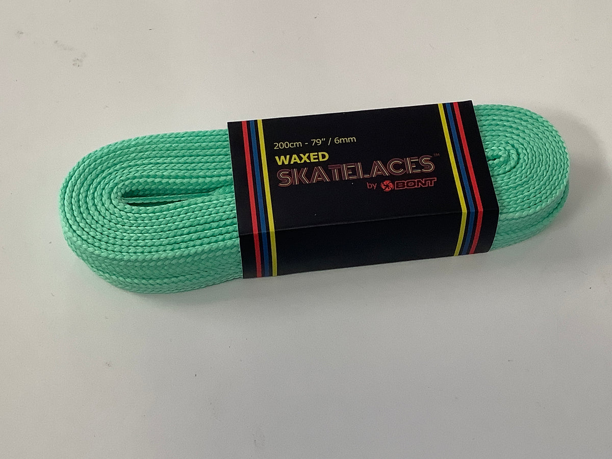 Bont Waxed Skate Laces Pistachio Green 200cm - 79” / 6mm shoe strings
