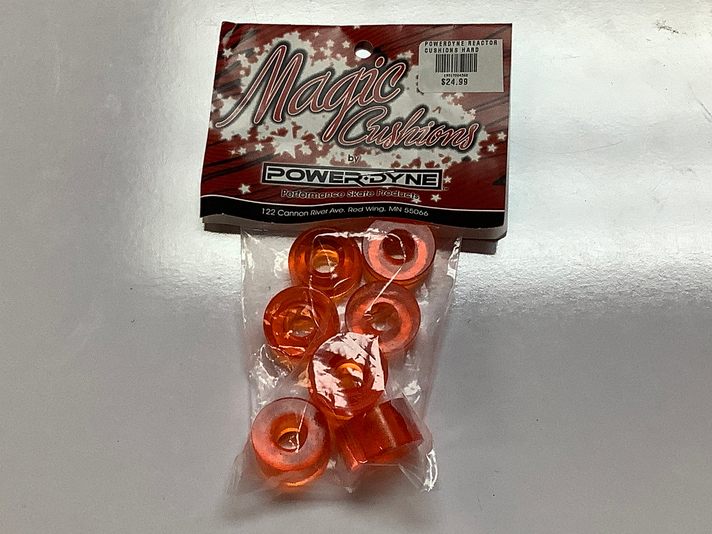 PowerDyne Magic Cushions Reactors Hard 82a Orange set of 8 for roller skates bushings