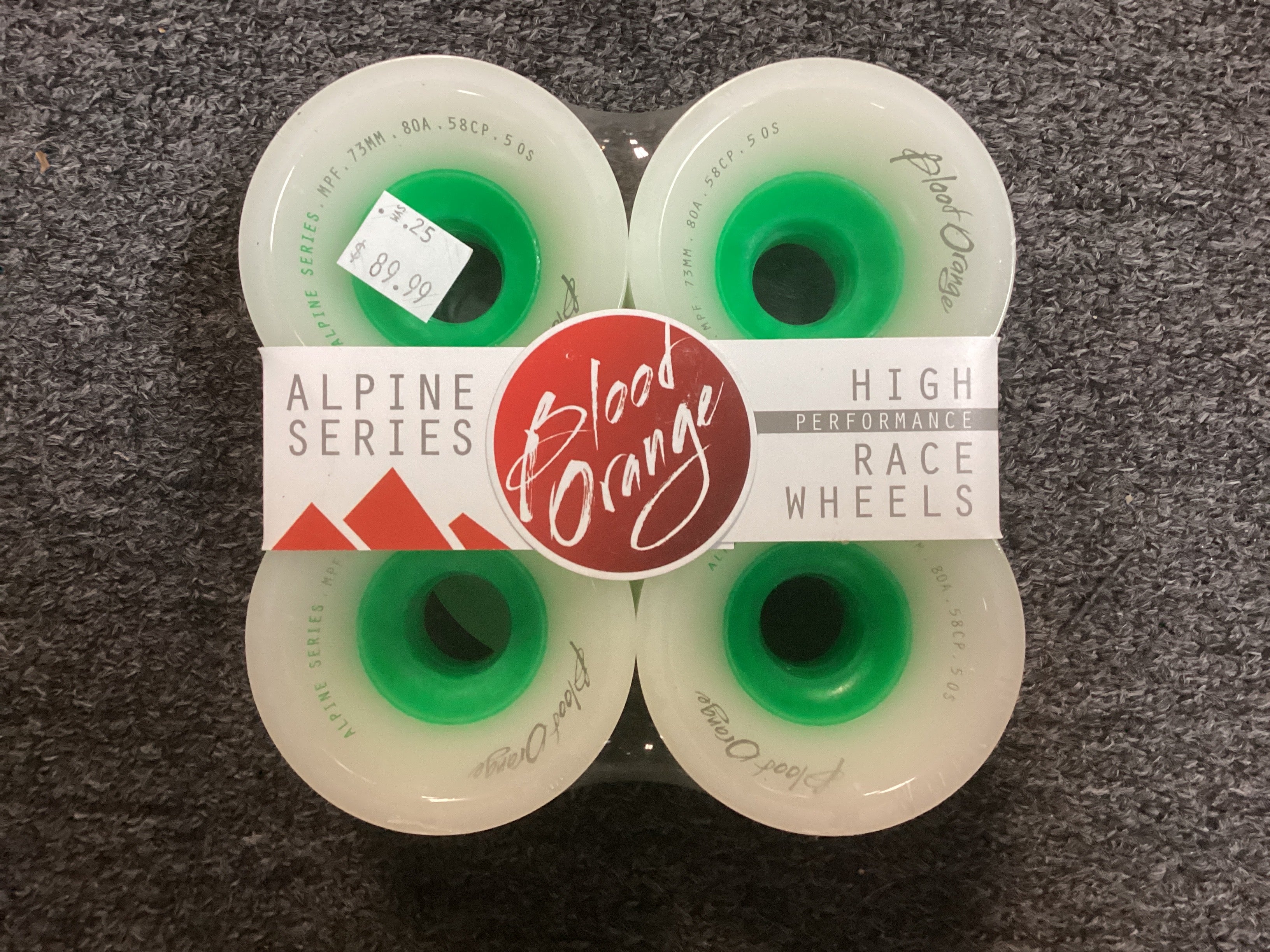 Blood Orange Wheels 73mm 80A Alpine Series white green – Daville Skate Shop