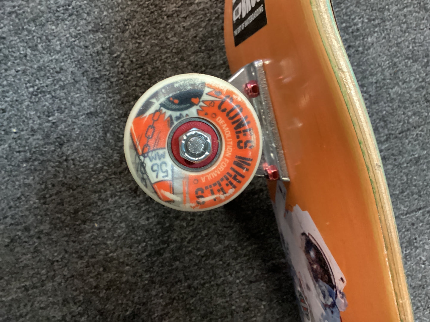 Good Housekeeping USED complete 8.25 skateboard with Independent Trucks, Cone Wheels, Bones Reds Bearings, Spitfire Grip