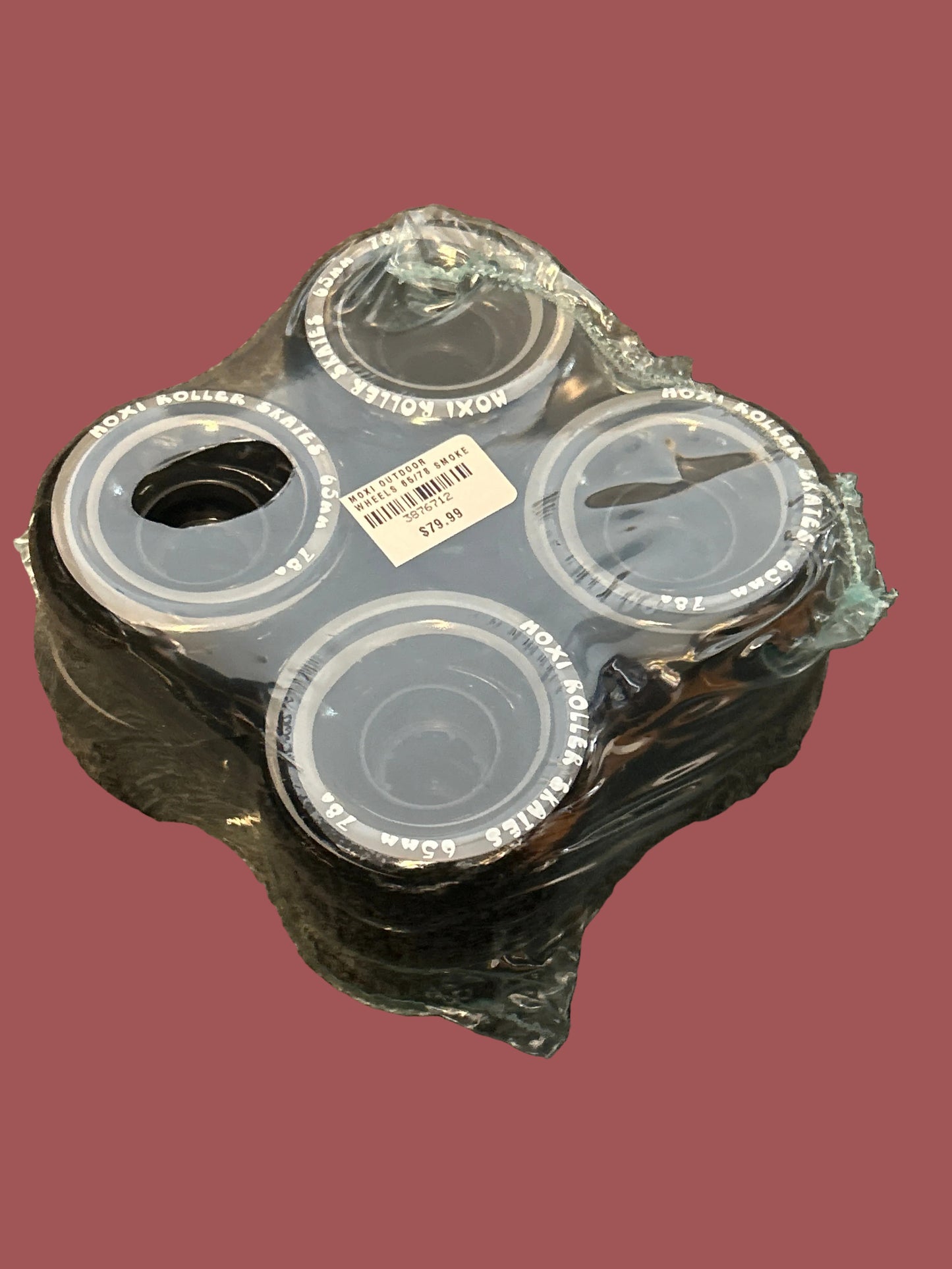 Moxi Roller Skate Wheels set Clear Smoke Outdoor 65mm 78A