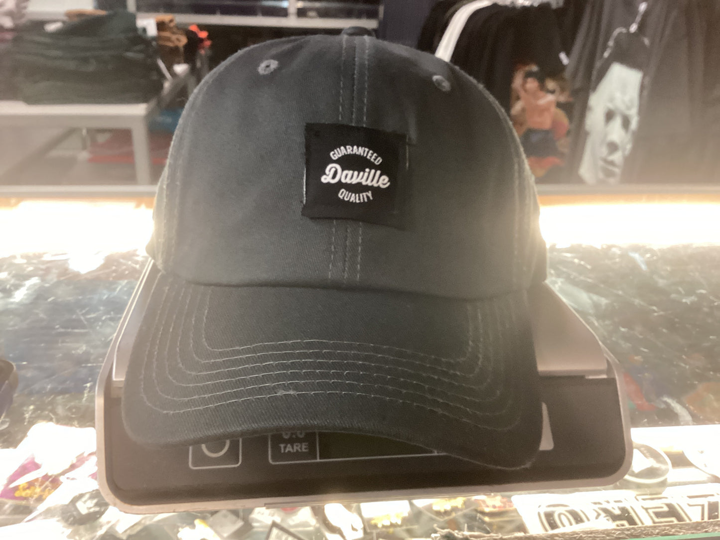 Daville dad hat with buckle strap Quality Logo grey