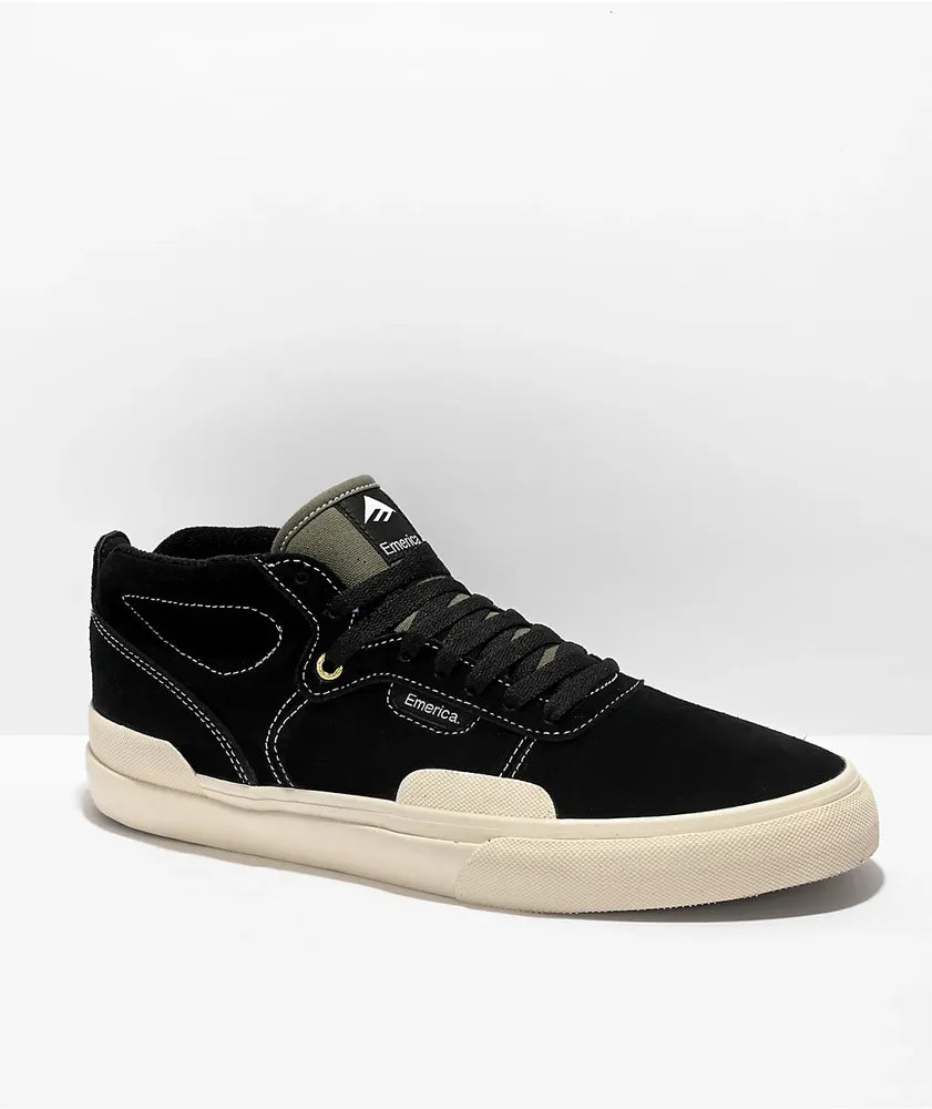 Emerica Pillar Skate Shoes Black/Olive Size 8