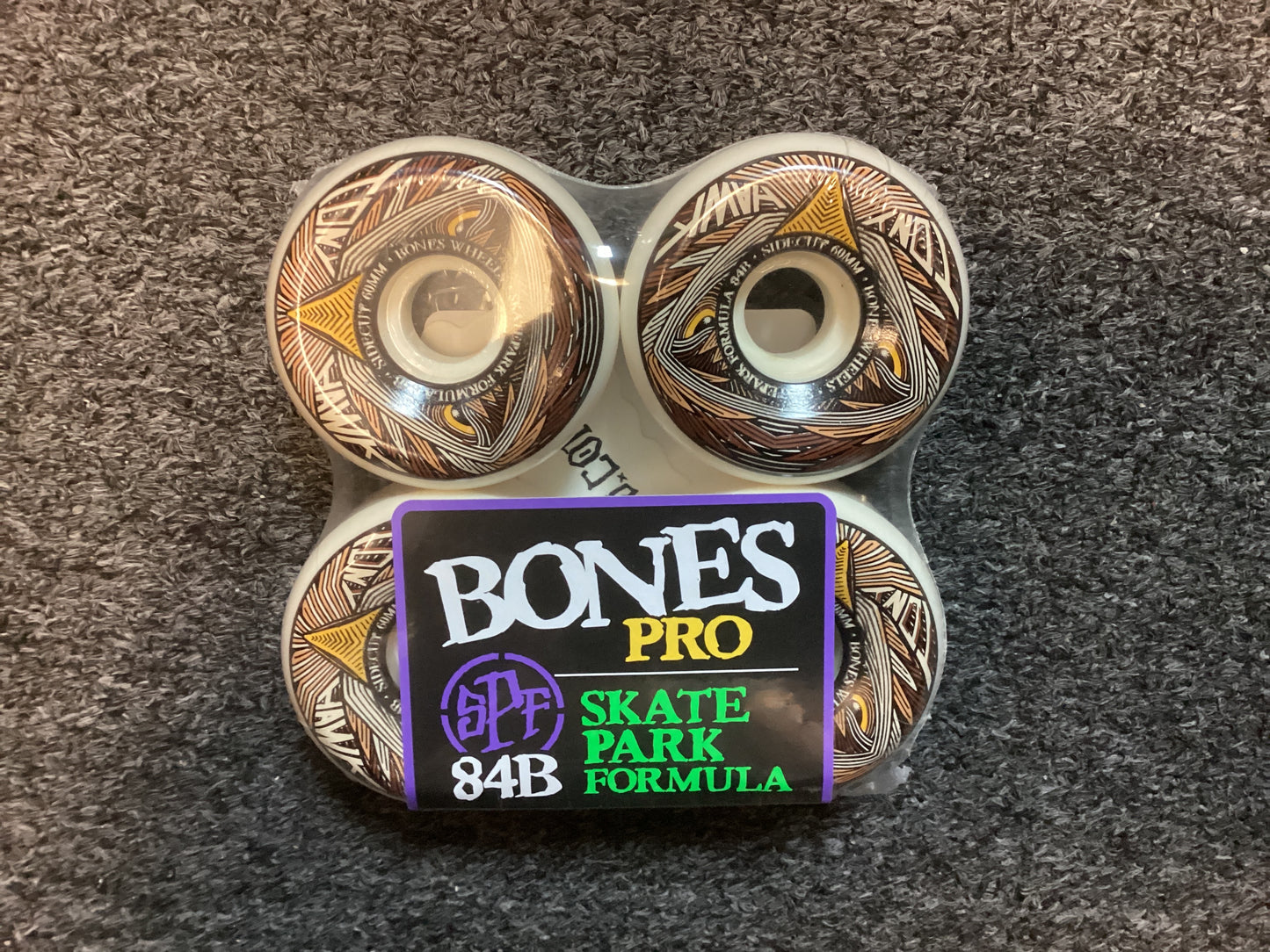Bones Skateboard Wheels SPF Hawk Night Hawk V5 sidecut 60mm 84B