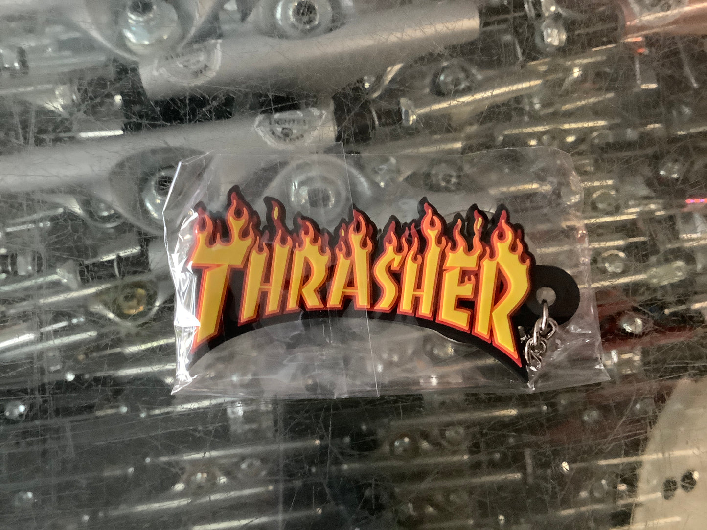 Thrasher Keychain flames