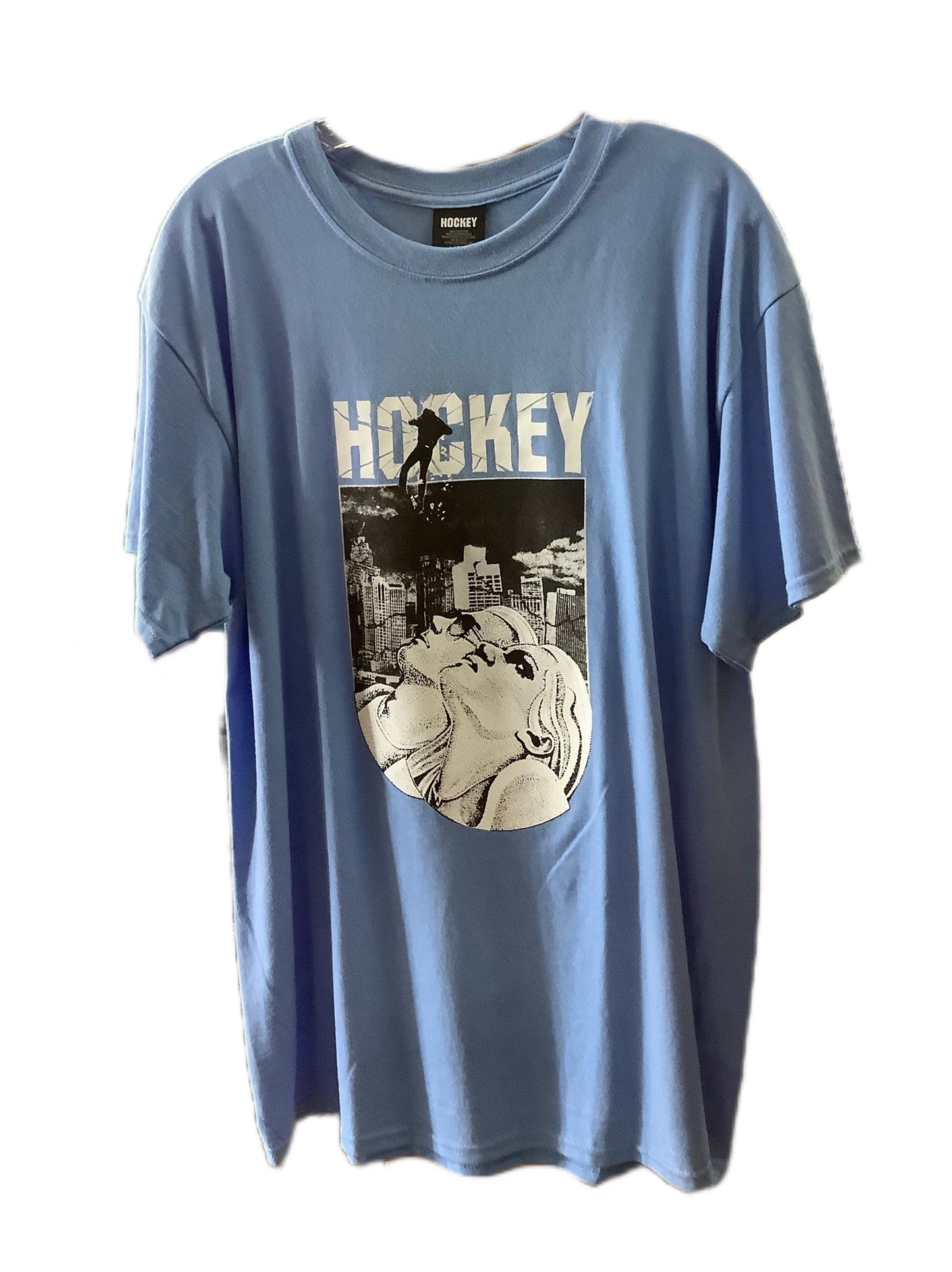 Hockey Shattered Graphic T-Shirt Blue