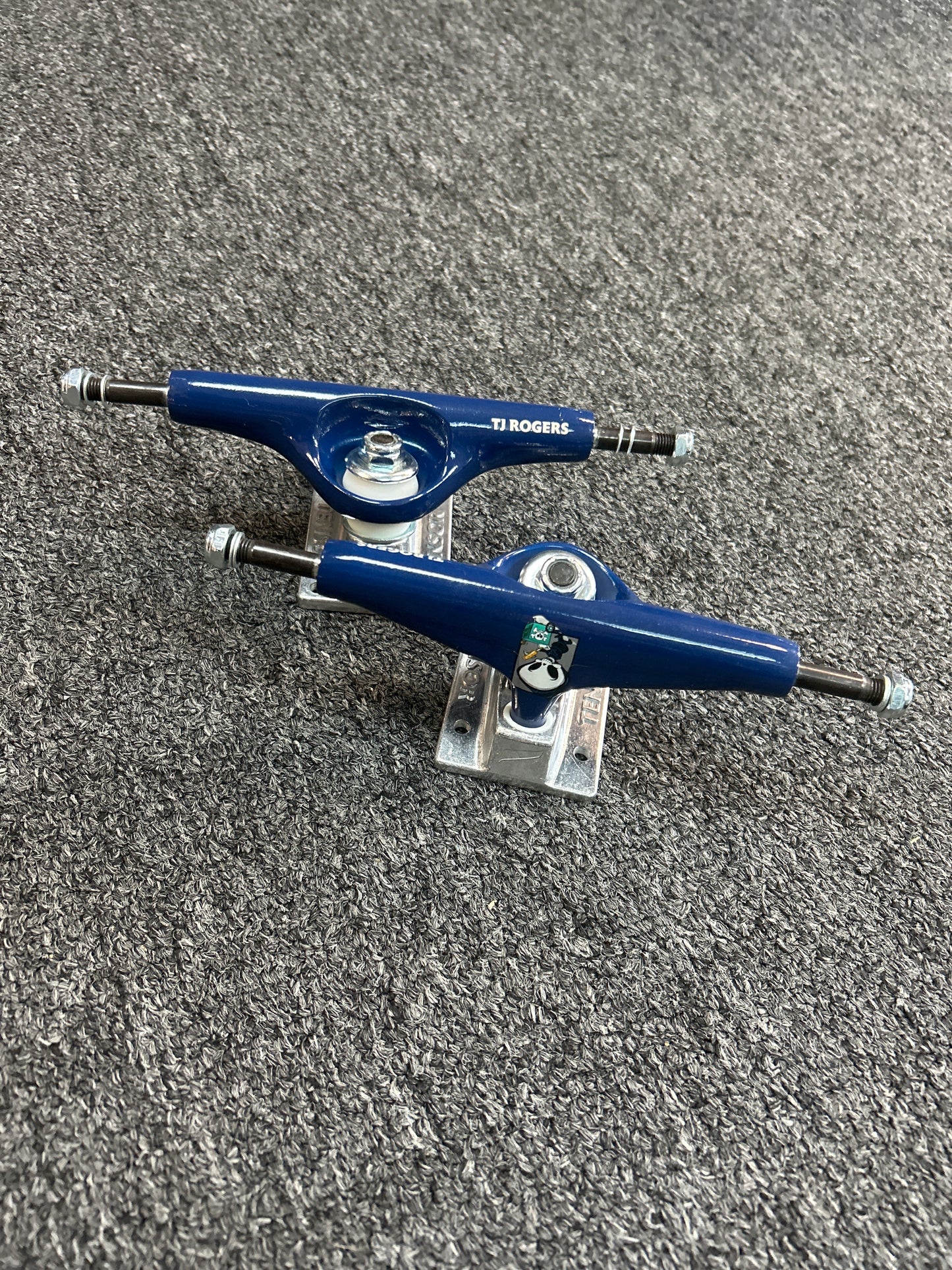 Tensor 5.5 Aluminum Navy/Silver Blind TJ Rogers Pro Model Trucks Set