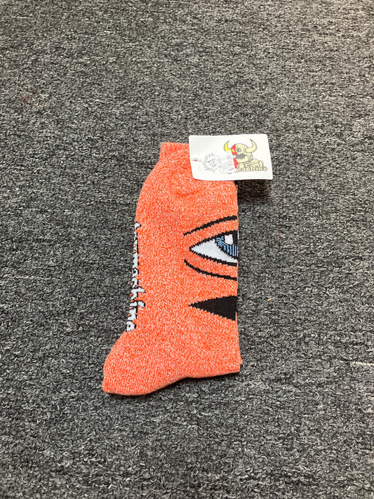 Toy Machine Heather Crew socks- Orange