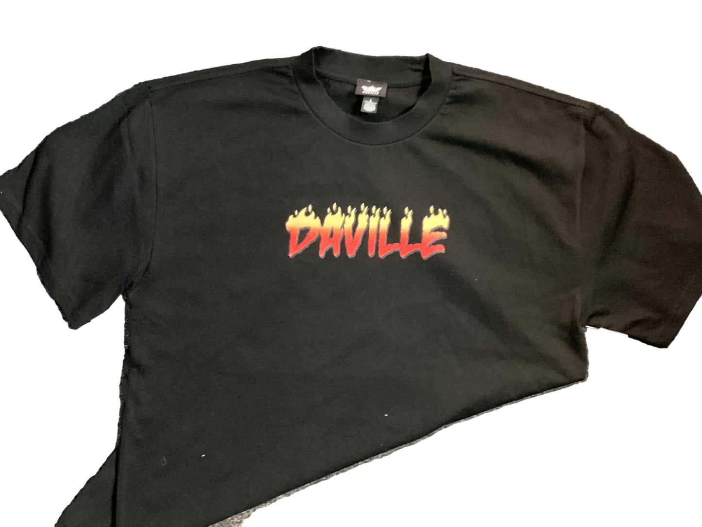 Daville x AS Colour S/S Heavyweight Boxy Fit Shirt Flames Black