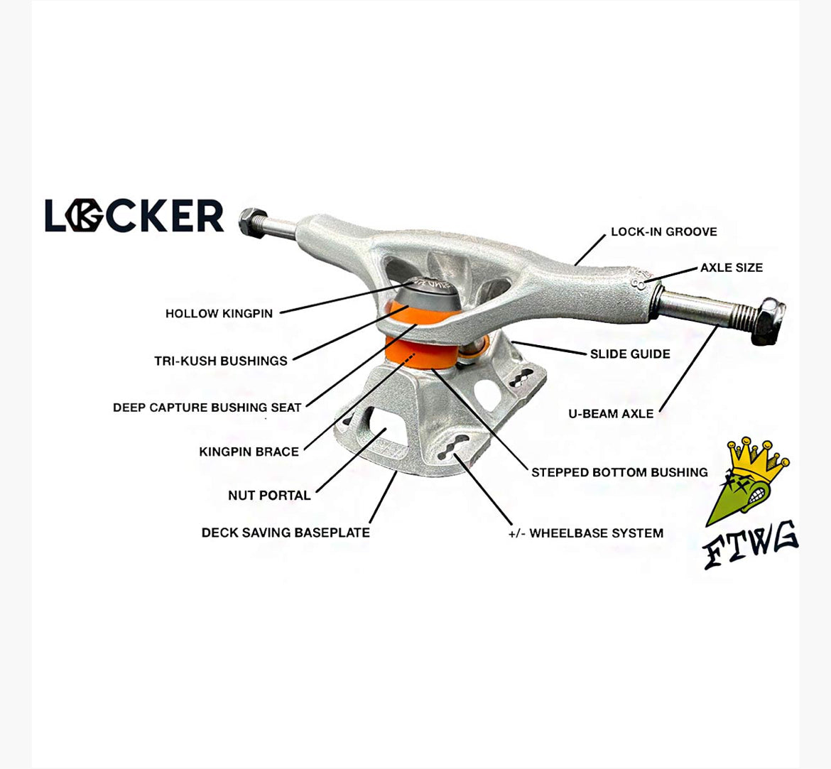 Grind King Trucks Locker Silver