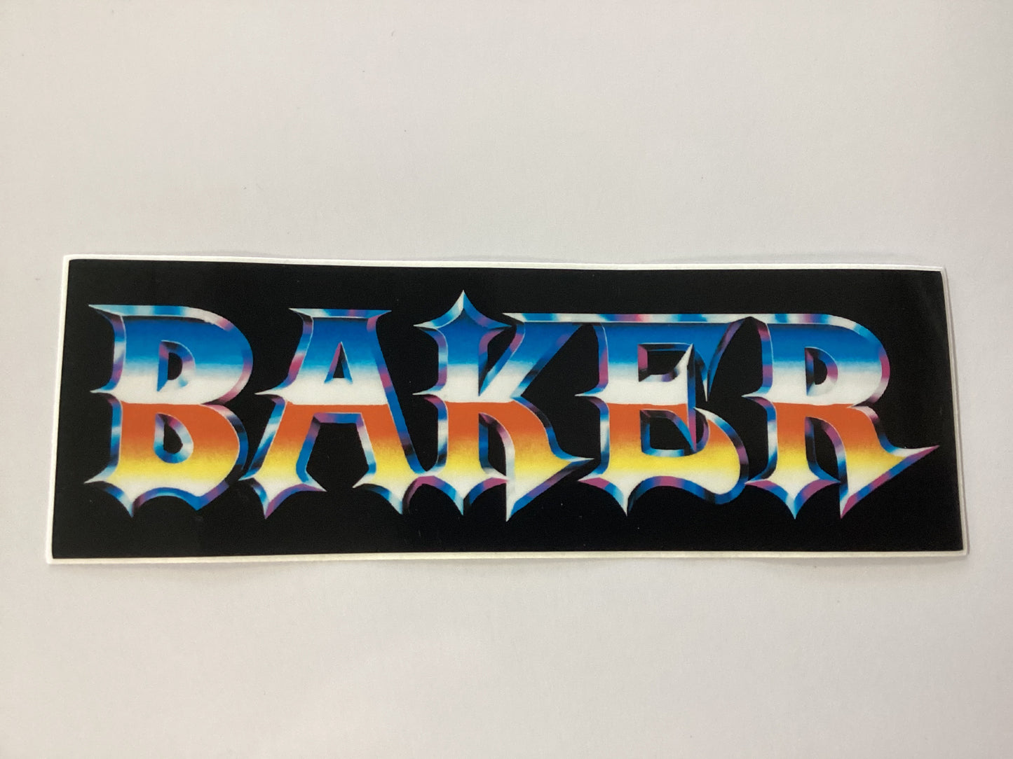 Baker Sticker Metal 6”x2”