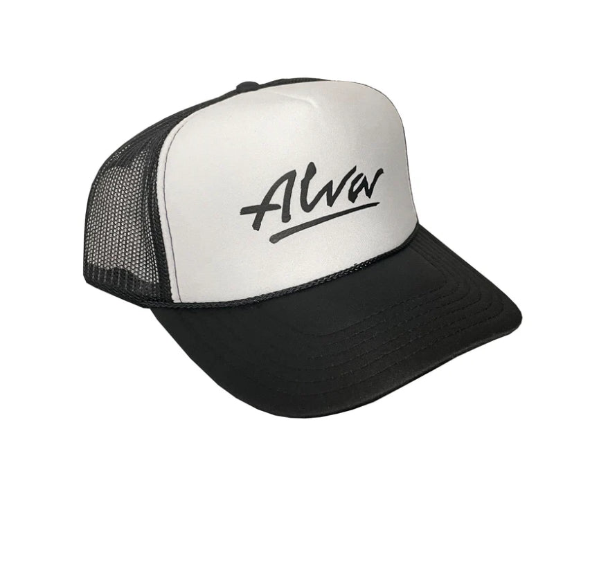 Alva Black And White OG Logo Trucker Hat