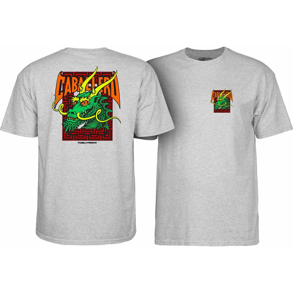Powell Peralta Cab Street Dragon Med T Shirt heather grey