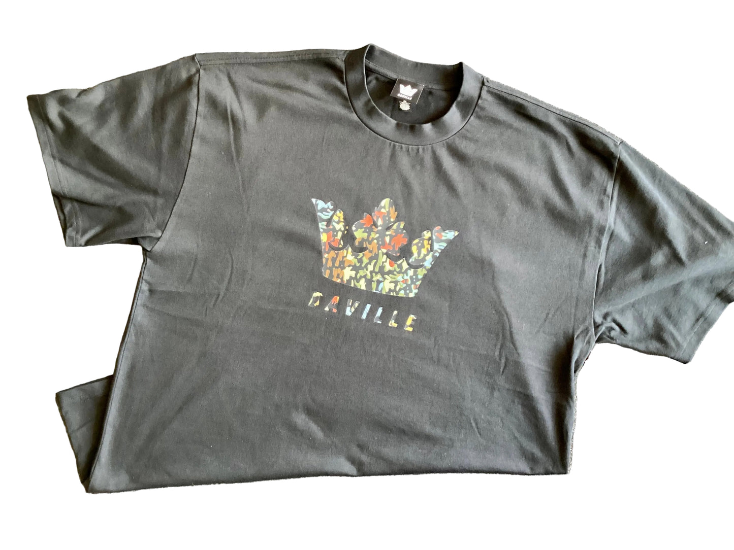 Daville x AS Colour S/S Heavyweight Boxy Fit Shirt Camo Crown Black
