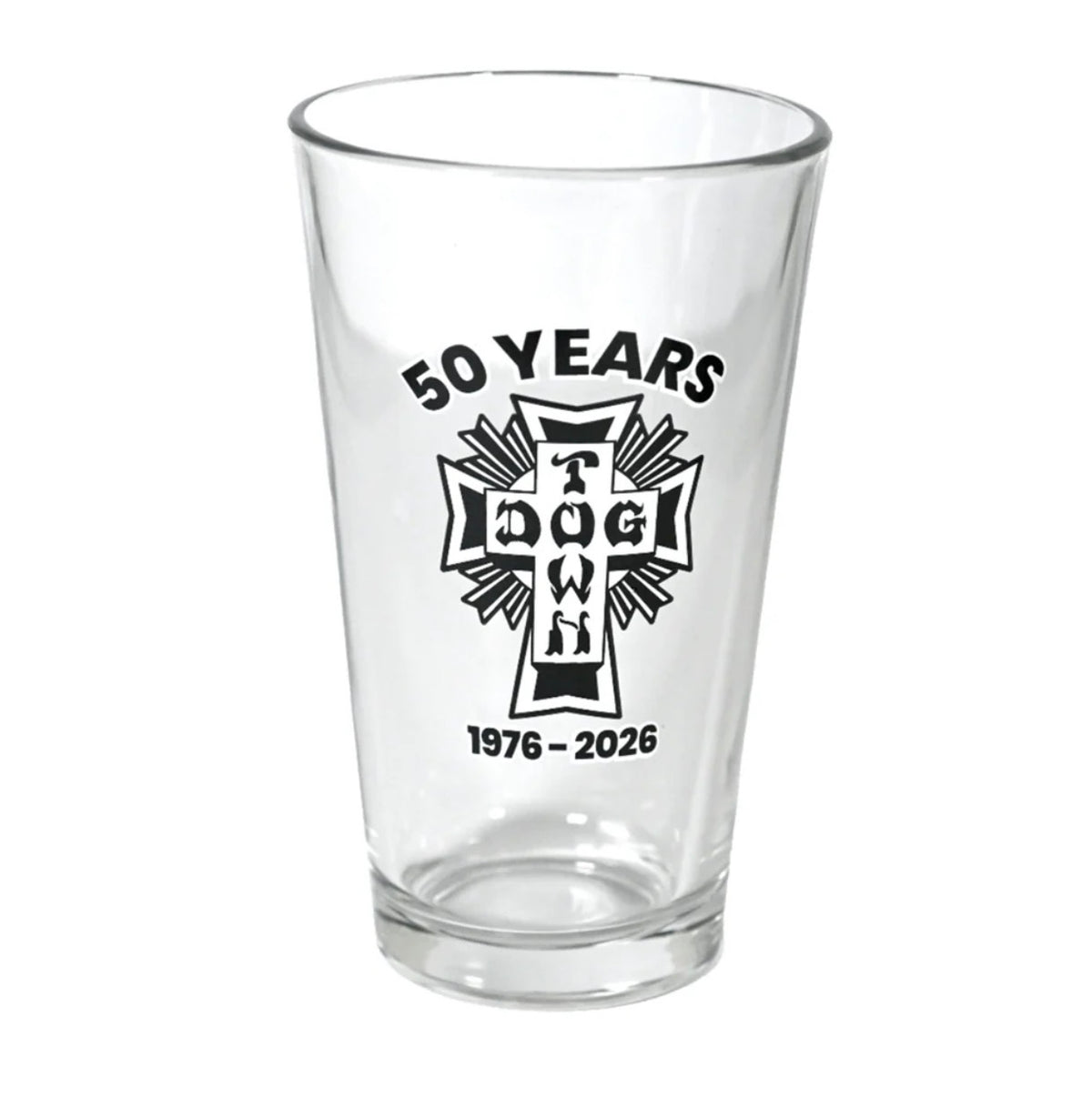 Dogtown 50 Years Cross Pint Glass