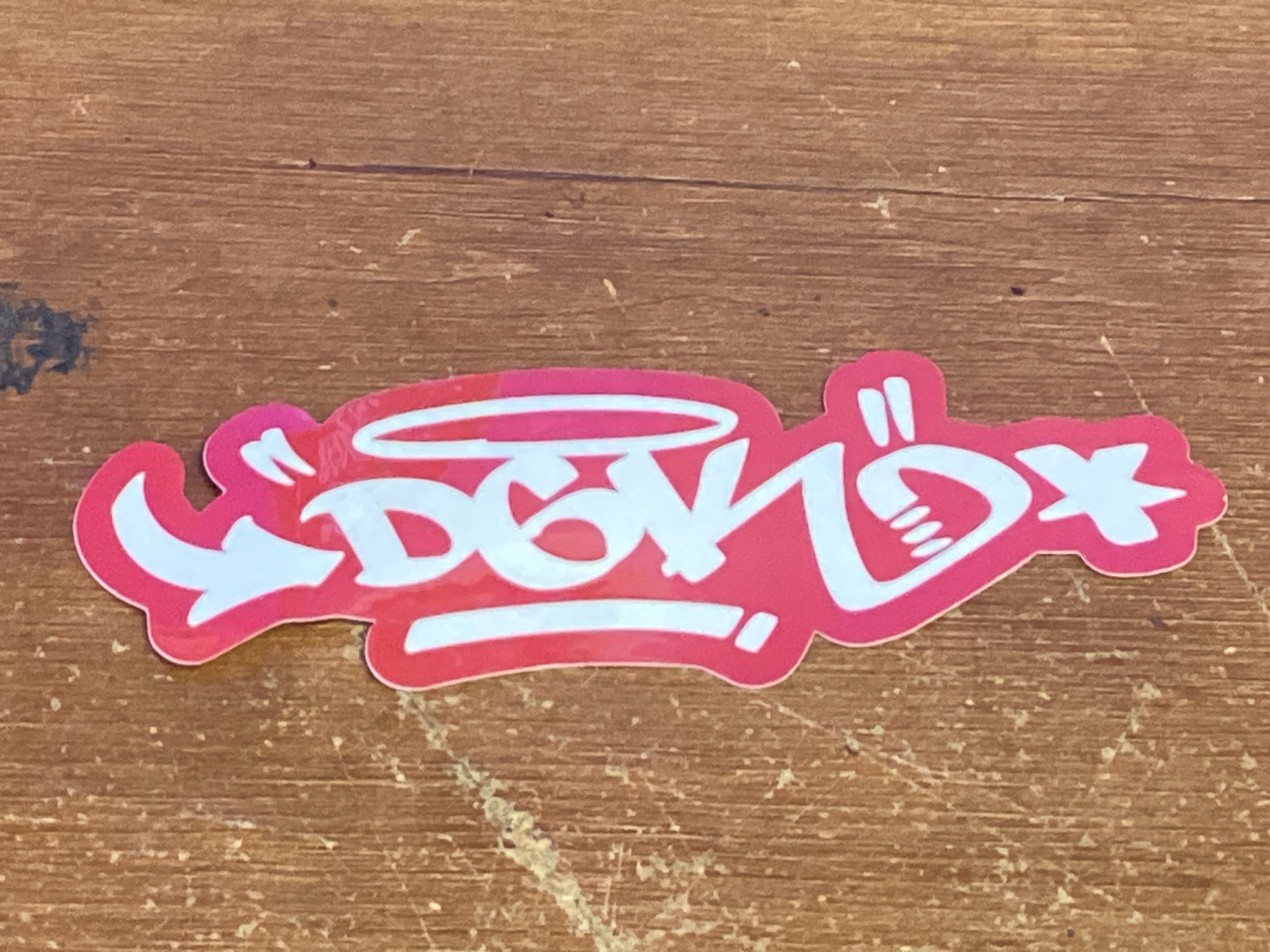 DGK STICKER TAG LOGO RED WHITE 5”x2”