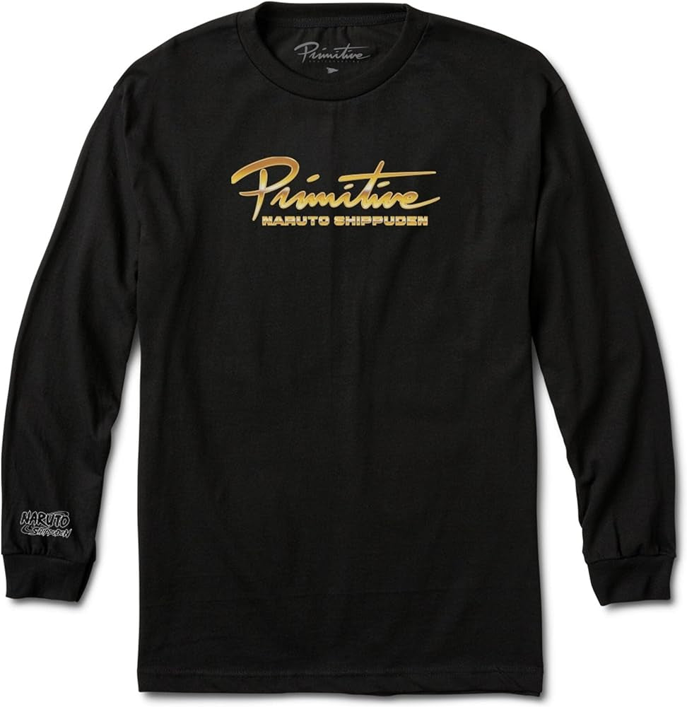 Primitive X Naruto Kakashi Dogs Squad Long Sleeve Shirt Black