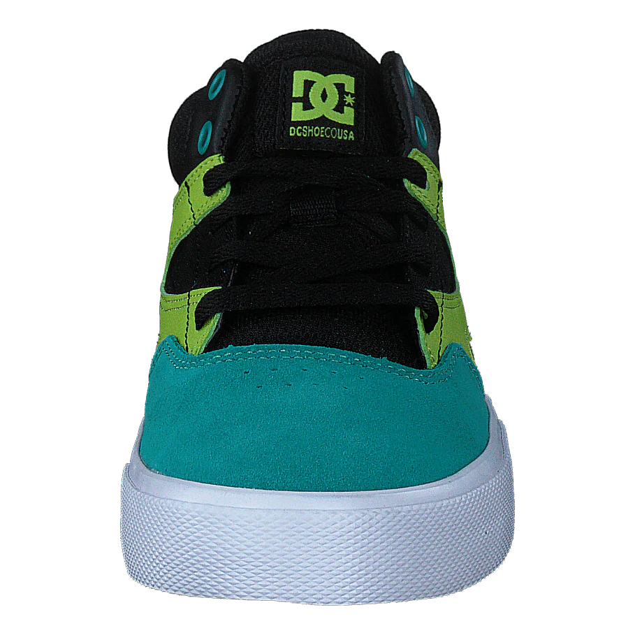 DC Kalis Vulc Mid Kids Shoes Black/Green/Turquoise