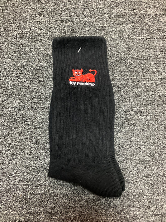 Toy Machine Devil Cat Socks-Black