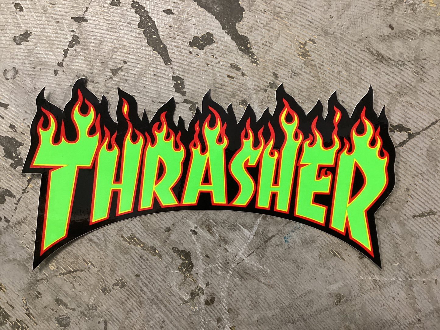 Thrasher sticker Flames 10” large asst colors