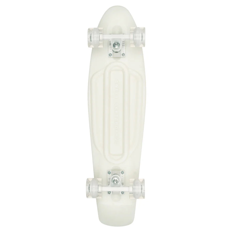 Swell White Wash Glow in the Dark Penny Board Light Up Wheels Complete