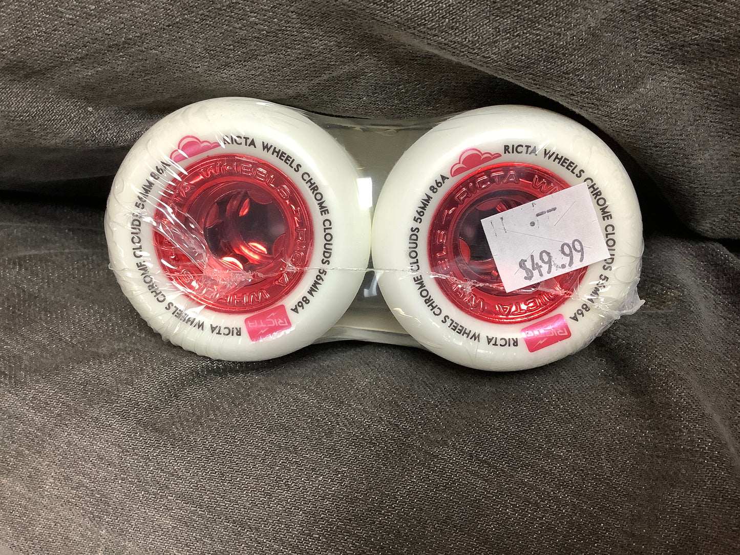 Ricta 56mm 86A All Terrain Wheels Chrome Clouds Red