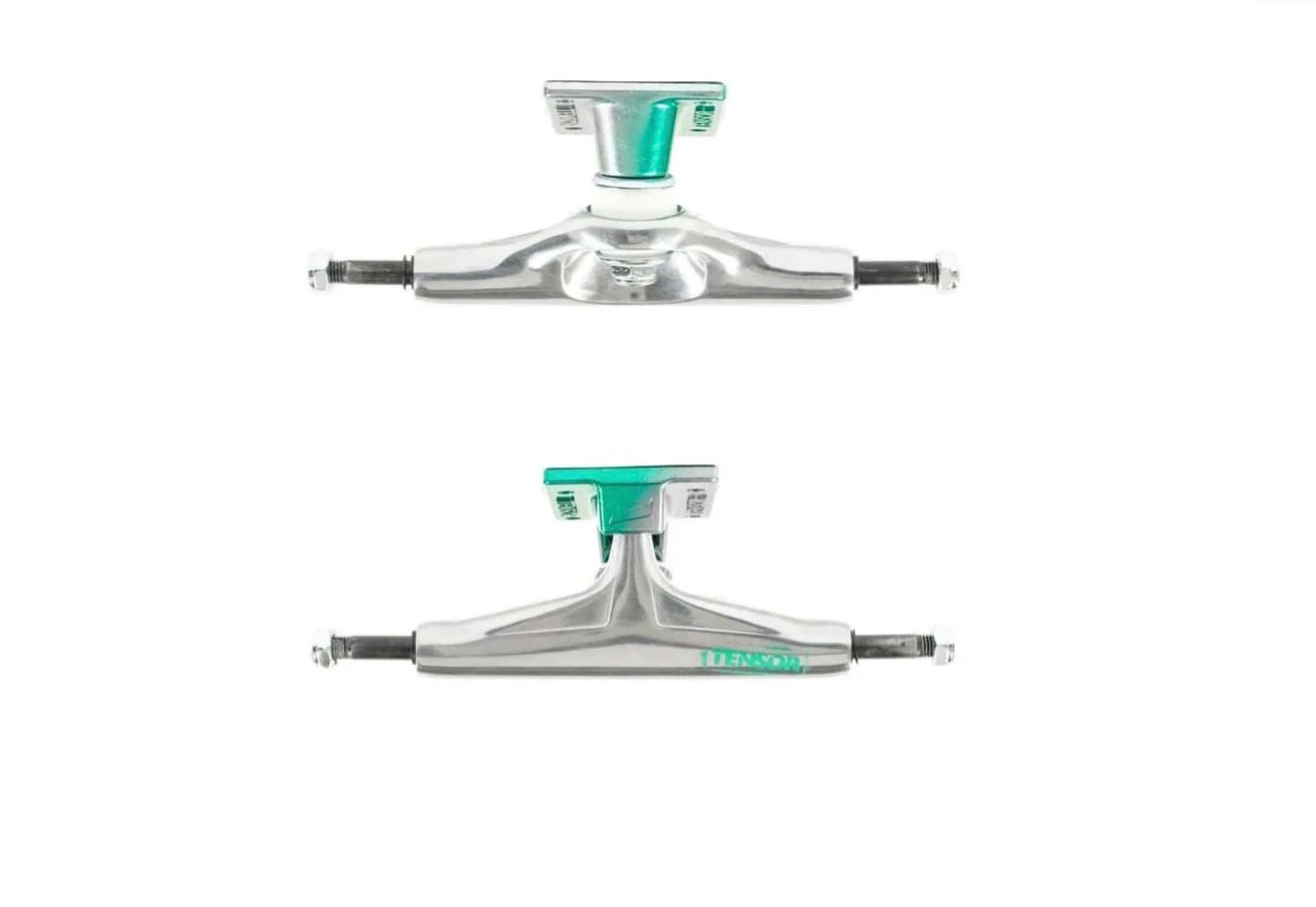 Tensor Trucks Aluminum Stencil Mirror Raw/Green Fade