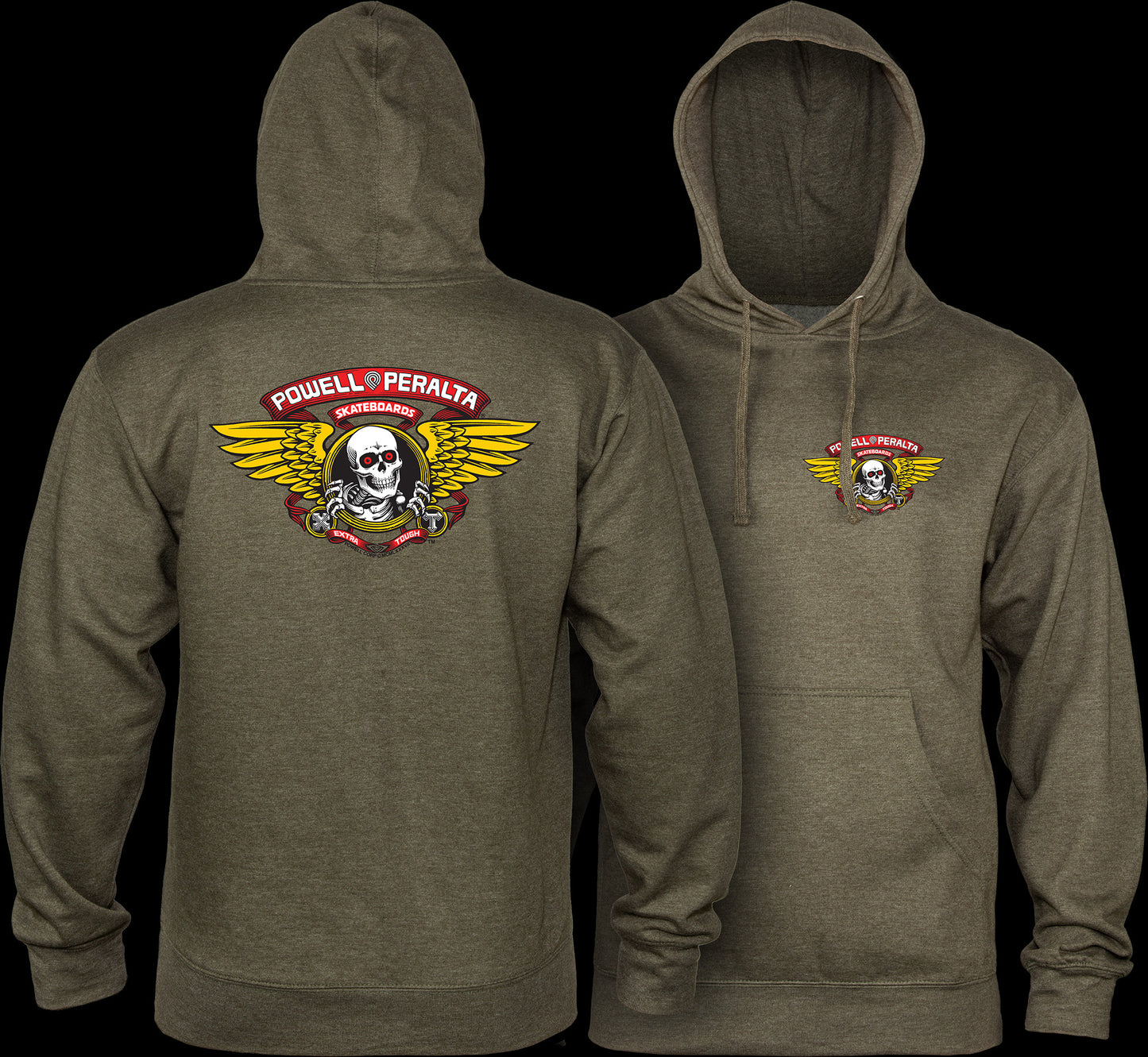 Powell Peralta Winged Ripper Hoodie Army Heather