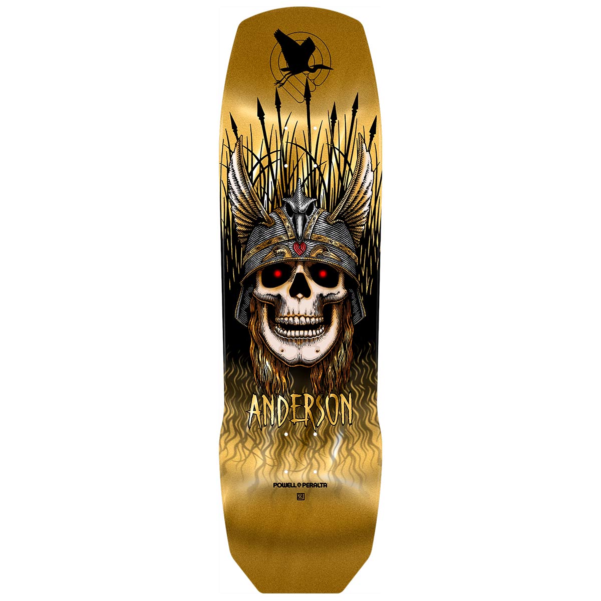 POWELL PERALTA PRO ANDY ANDERSON HERON 7-PLY MAPLE DECK 9.13″ X 32.8″ GOLD FOIL