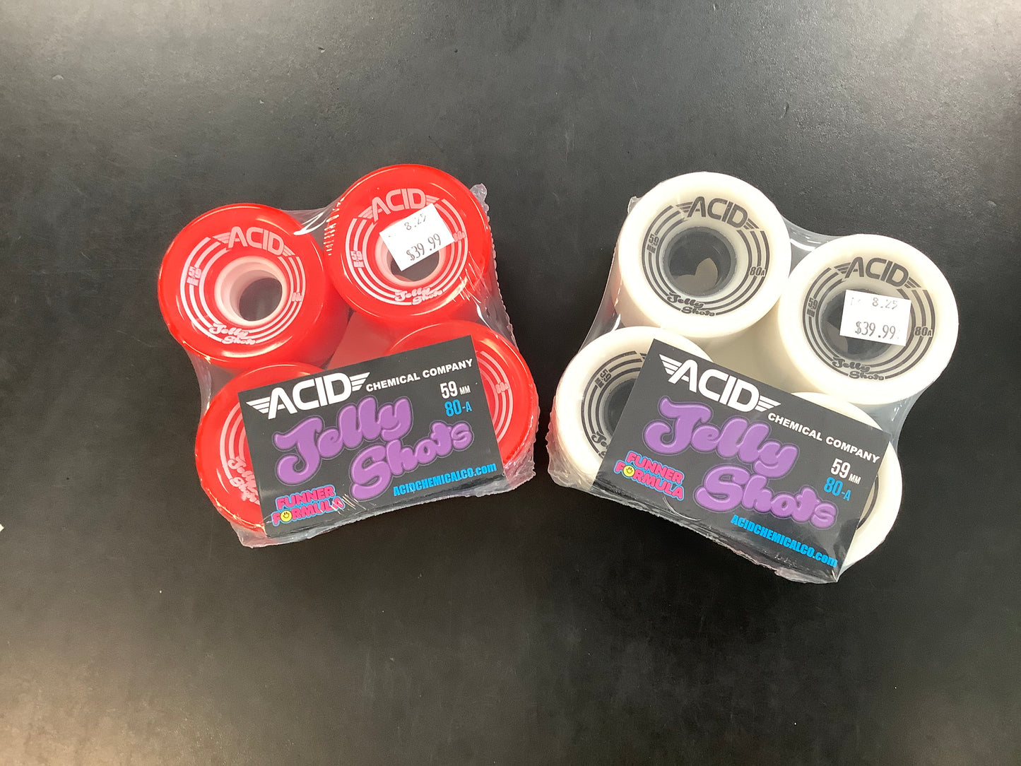 Acid Skateboard Wheels Jelly 59mm 80A SOFT CRUISER or Longboard Wheels