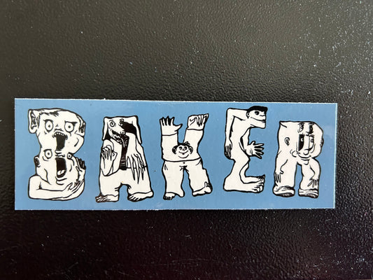 Baker Sticker Blue 1.75” x 5”