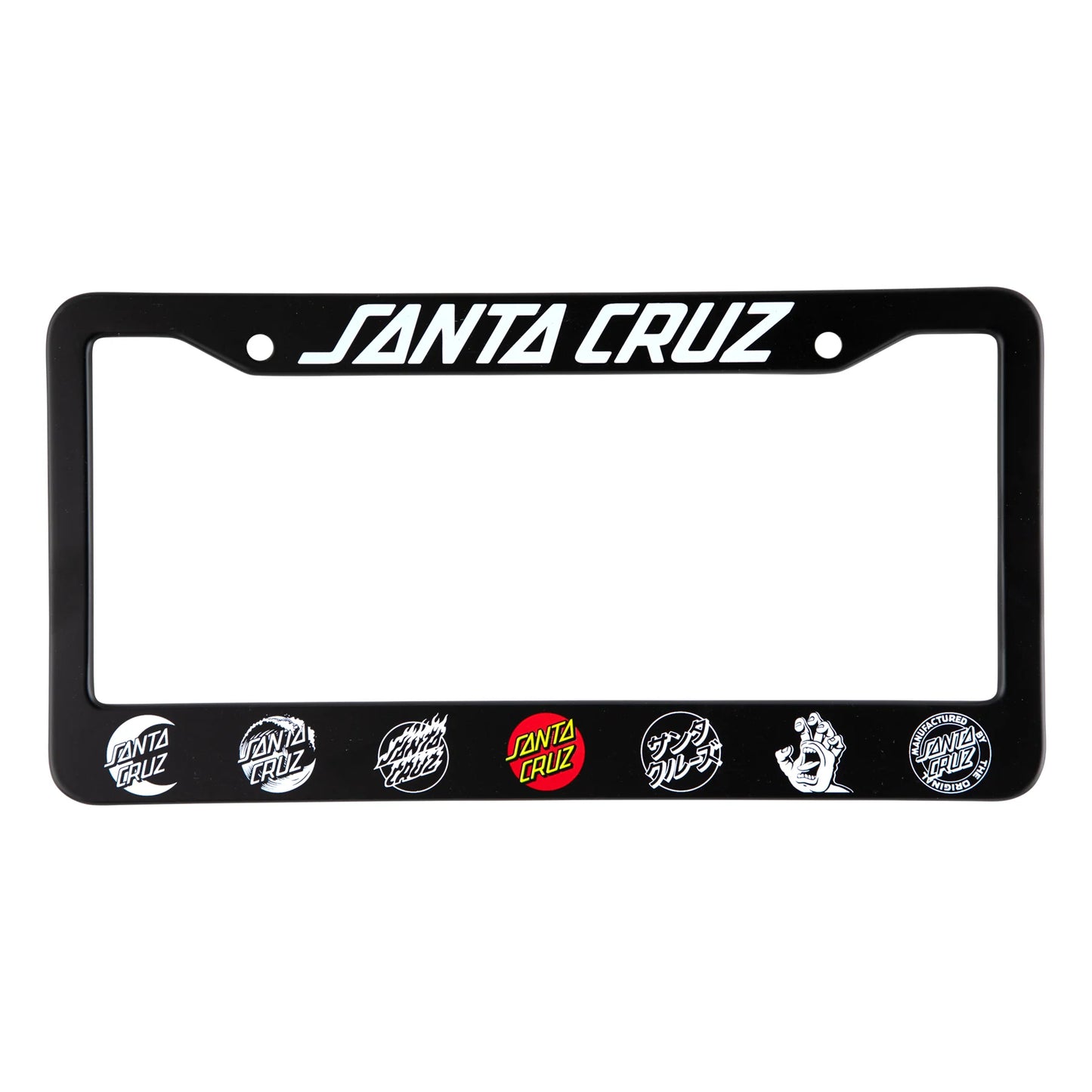 Santa Cruz Classic Logos License Plate Frame Black