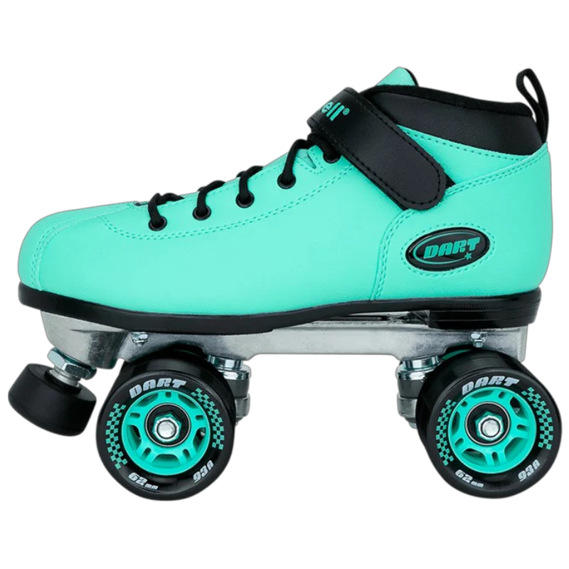 Riedell Roller Skates DART ARCTIC MINT Size 8 speed skate set